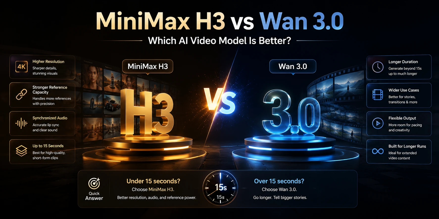MiniMax H3 vs Wan 3.0: AI Video Model Comparison